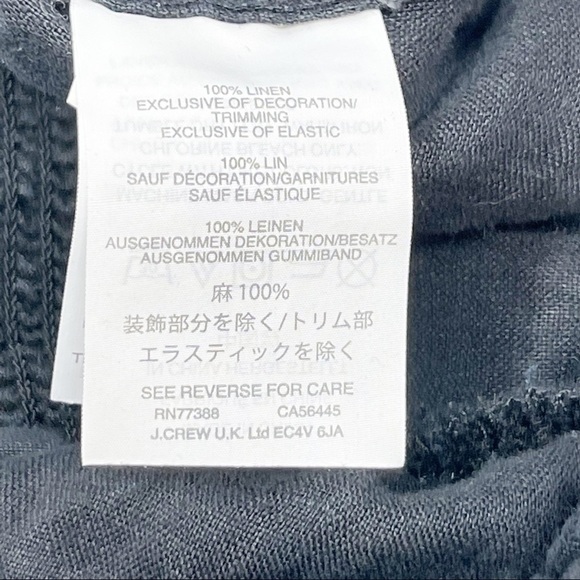 J CREW Women’s Black Linen Ruffle Romper Halter Full Length Elastic Waist XXXS - Picture 9 of 10